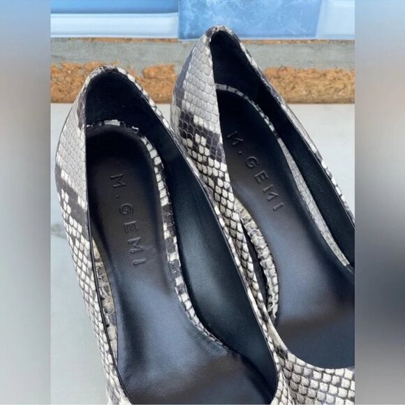 M.Gemi Snakeskin Print Wedge Heels 35/5 - Picture 3 of 11